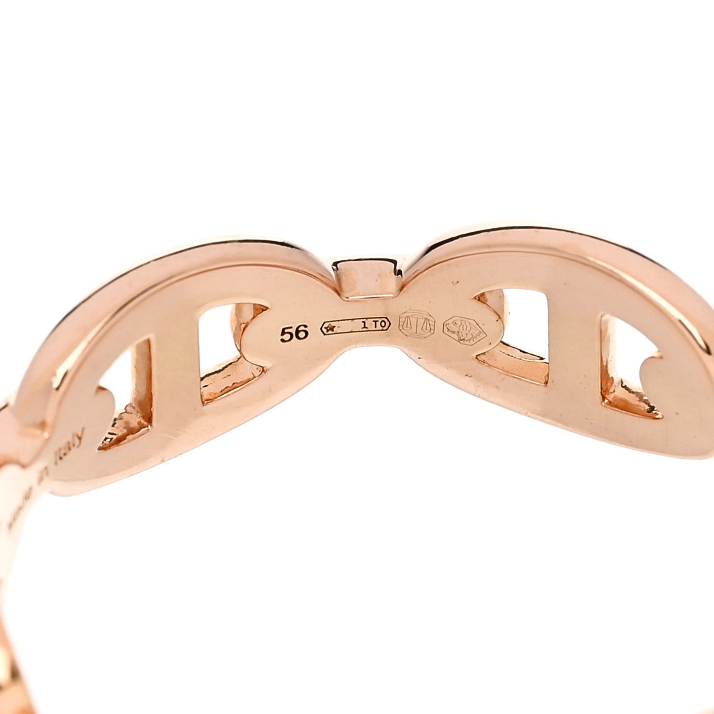 18K Rose Gold PM Chaine d'Ancre Enchainee Ring 56 7.75