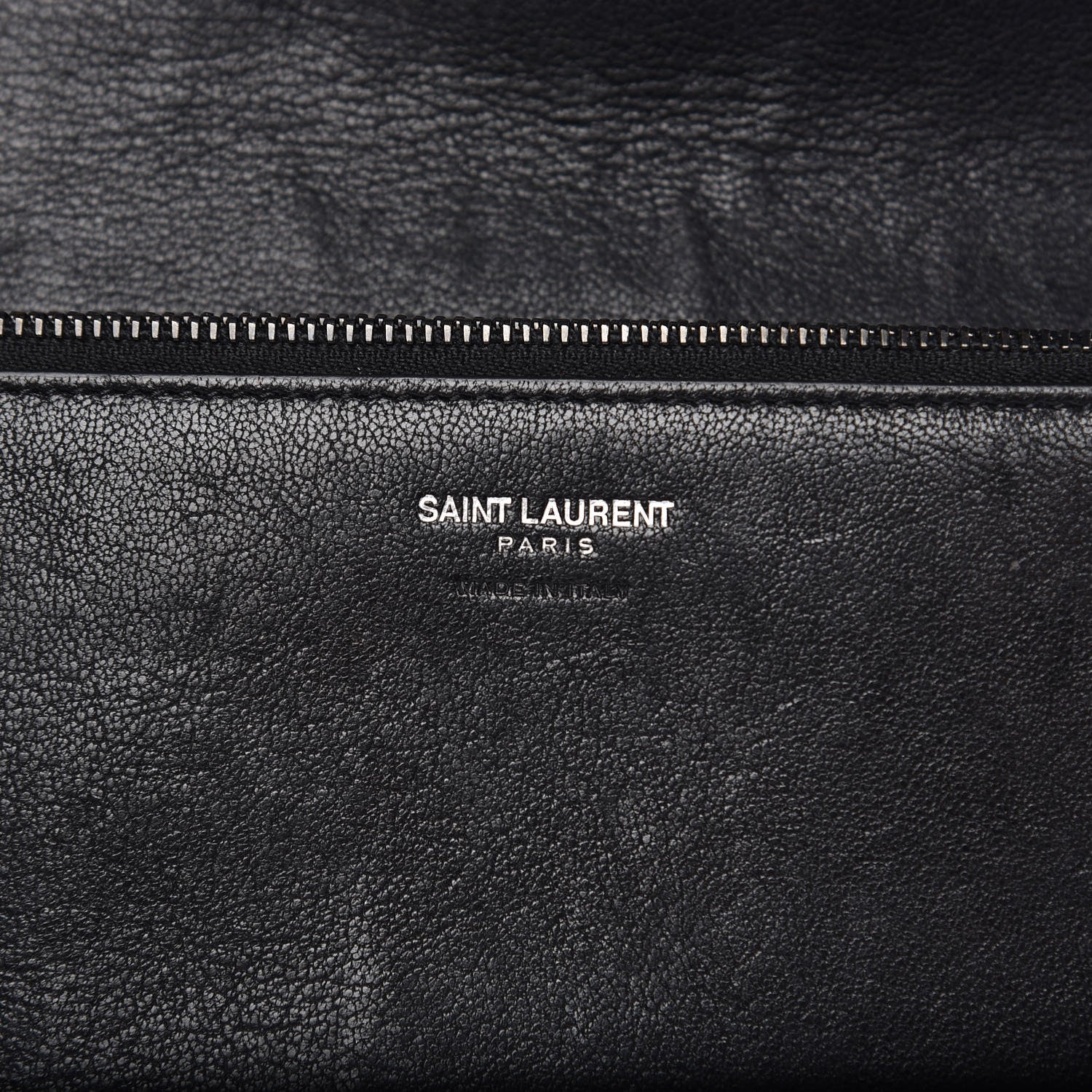 Saint Laurent Sheepskin Matelasse Monogram Rider Poncho Wallet on Chain Black 6 of 12