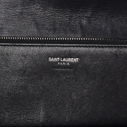 Saint Laurent Sheepskin Matelasse Monogram Rider Poncho Wallet on Chain Black 6 of 12