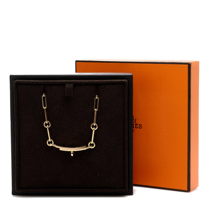 Hermes 18K Yellow Gold Diamond Kelly Chaine Choker Necklace 6 of 6