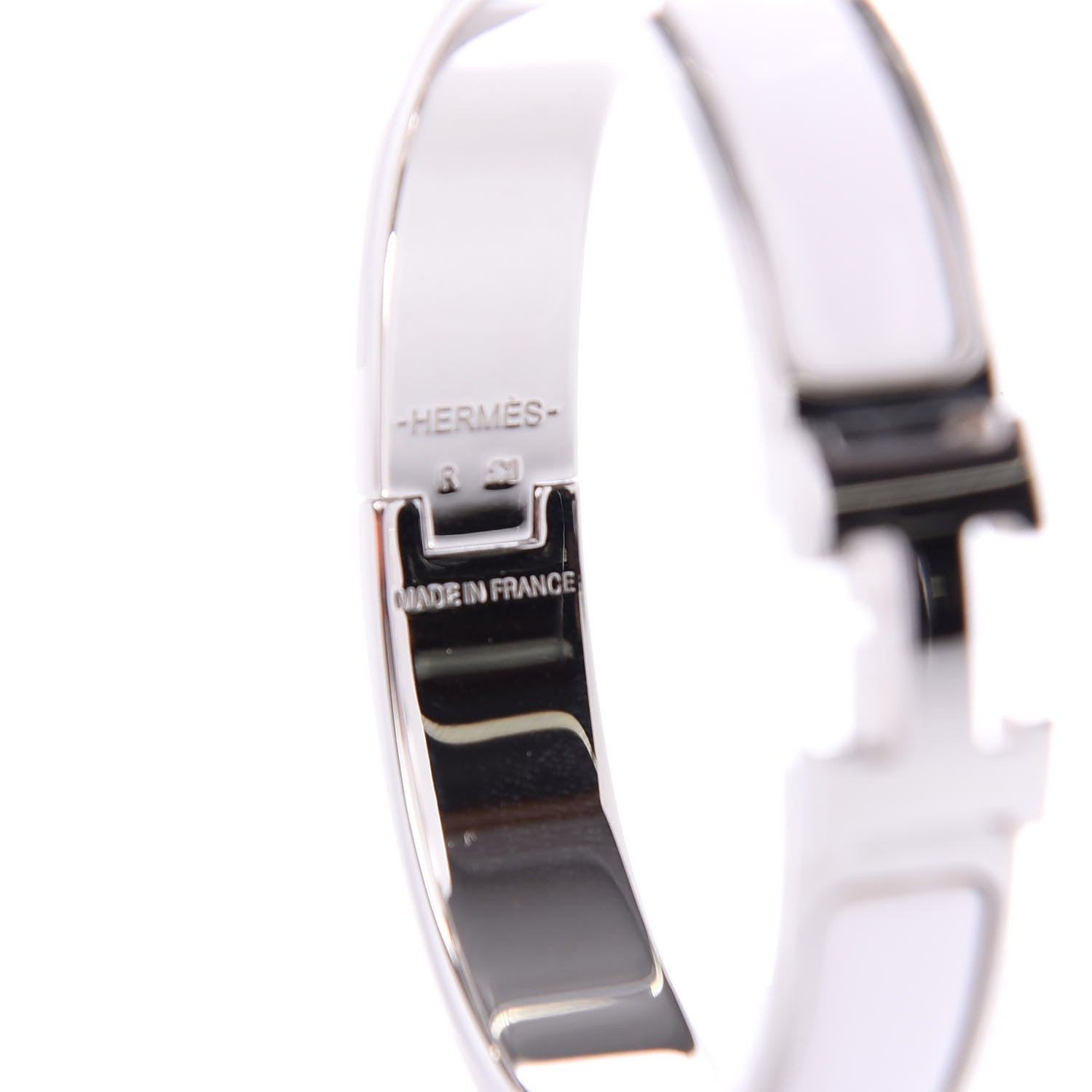Hermes Enamel Narrow Clic Clac H Bracelet PM White 3 of 6