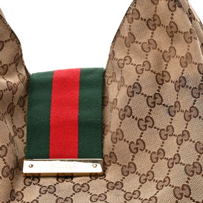 Gucci Monogram Large New Ladies Web Hobo Off White 8 of 15