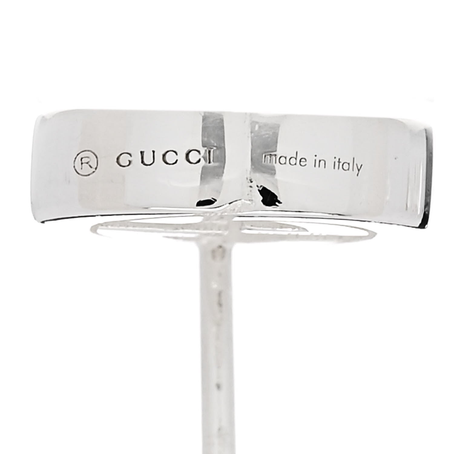 Gucci Sterling Silver Interlocking GG Stud Earrings 4 of 5