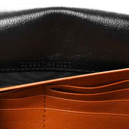 Gucci Vintage Effect Calfskin Matelasse Diagonal Torchon GG Marmont Chain Wallet Cognac 7 of 10