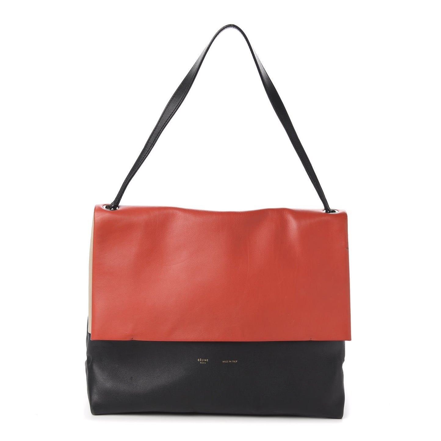 Calfskin All Soft Shoulder Bag Vermillion