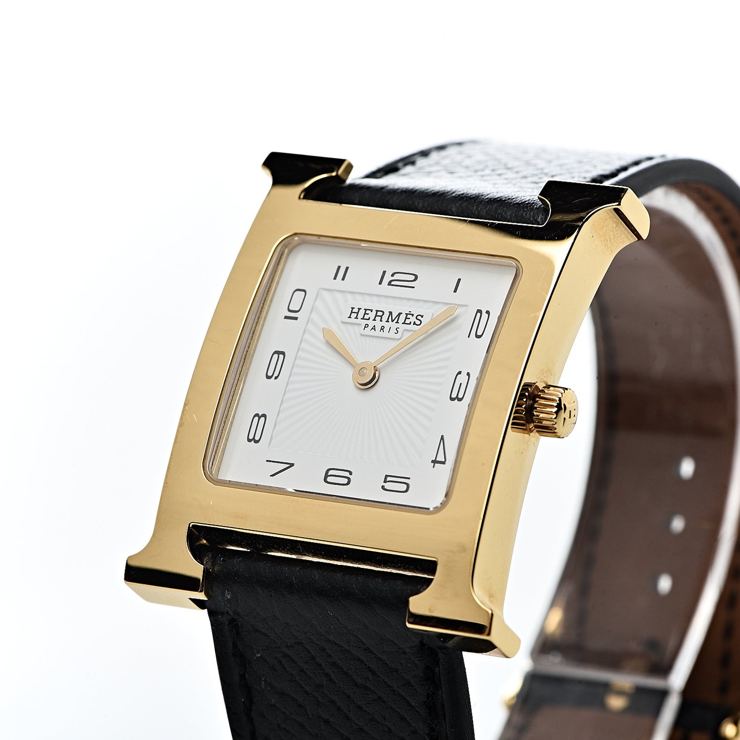 Stainless Steel Epsom 26mm Heure H Hour Quartz Watch Noir