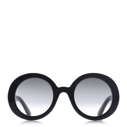 Gucci Acetate Round GG Sunglasses GG0319S Black 2 of 11