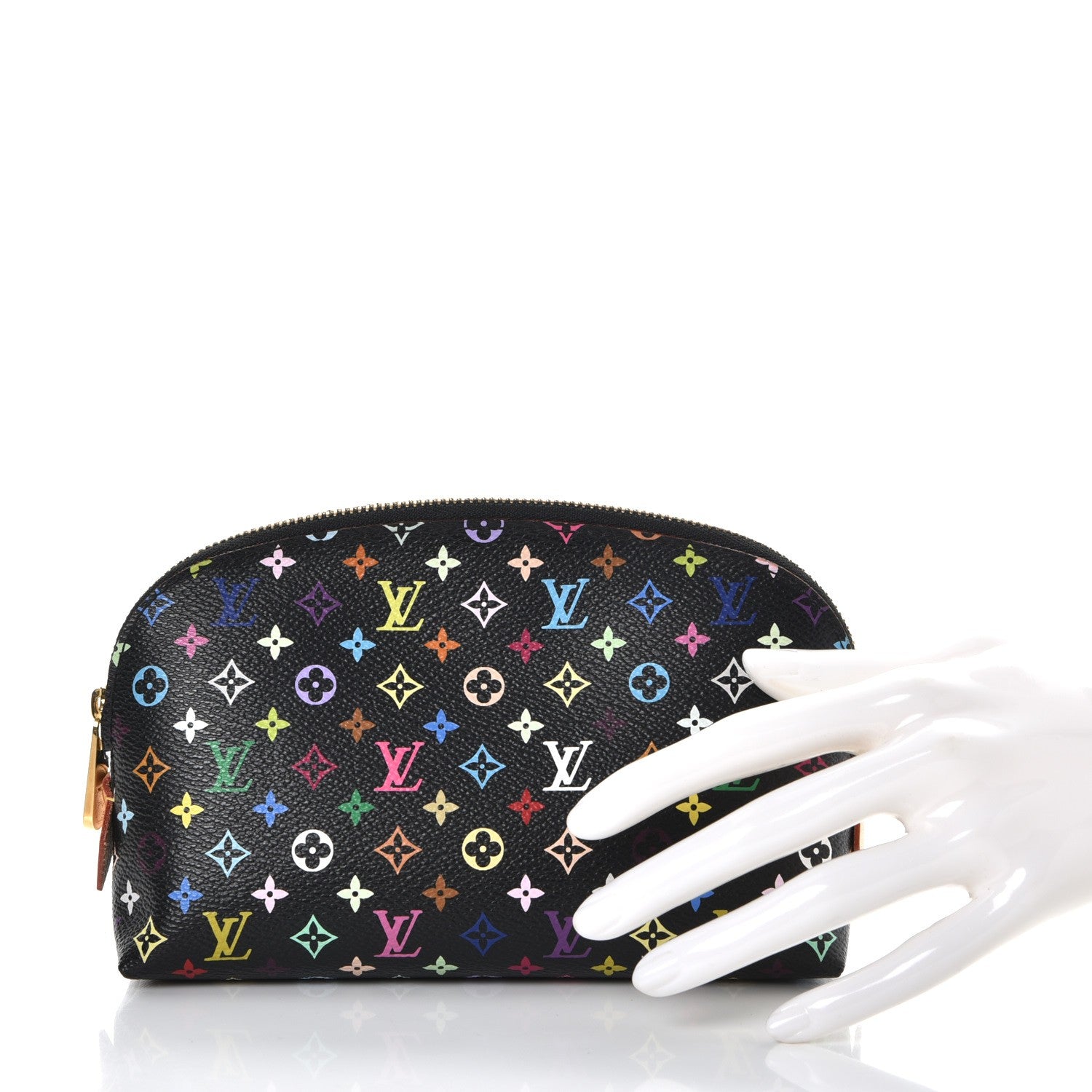 Louis Vuitton Monogram Multicolor Cosmetic Pouch Black Grenade 2 of 8