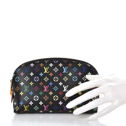 Louis Vuitton Monogram Multicolor Cosmetic Pouch Black Grenade 2 of 8