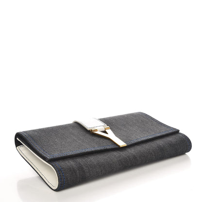 Saint Laurent Denim Classic Y Ligne Clutch 4 of 9