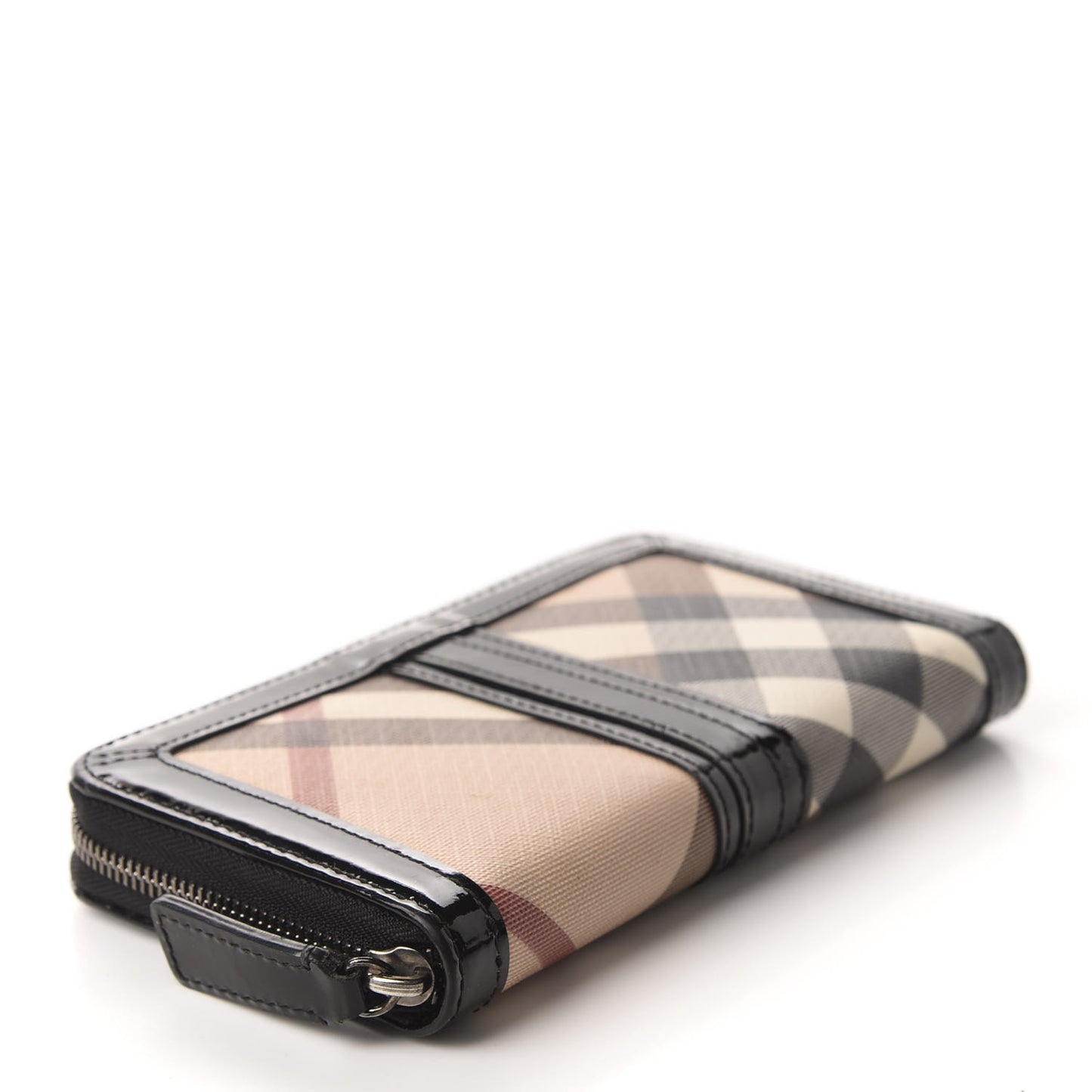 Supernova Check Large Ziggy Zip Around Wallet Black