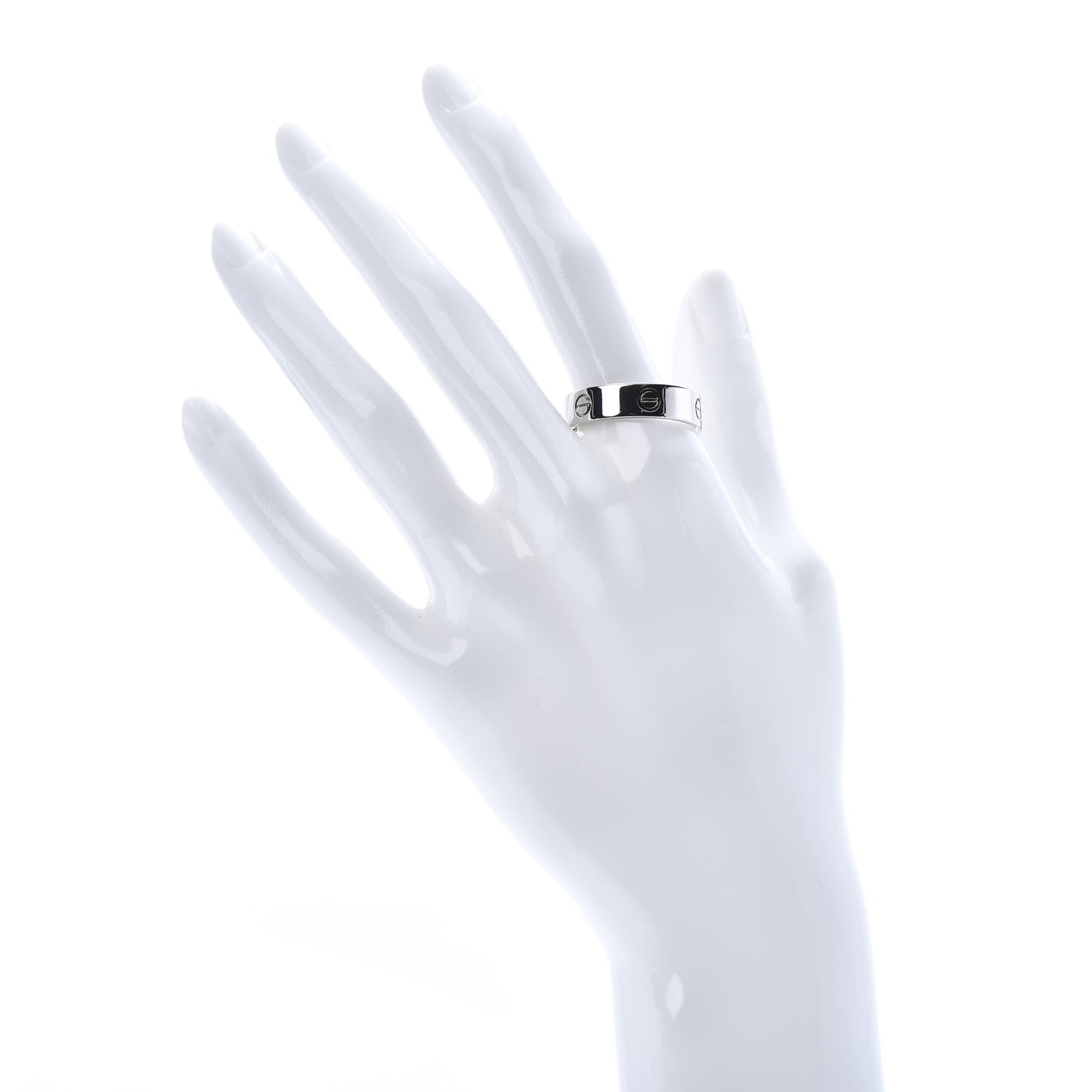 Cartier 18K White Gold 5.5mm LOVE Ring 65 11.25 2 of 4