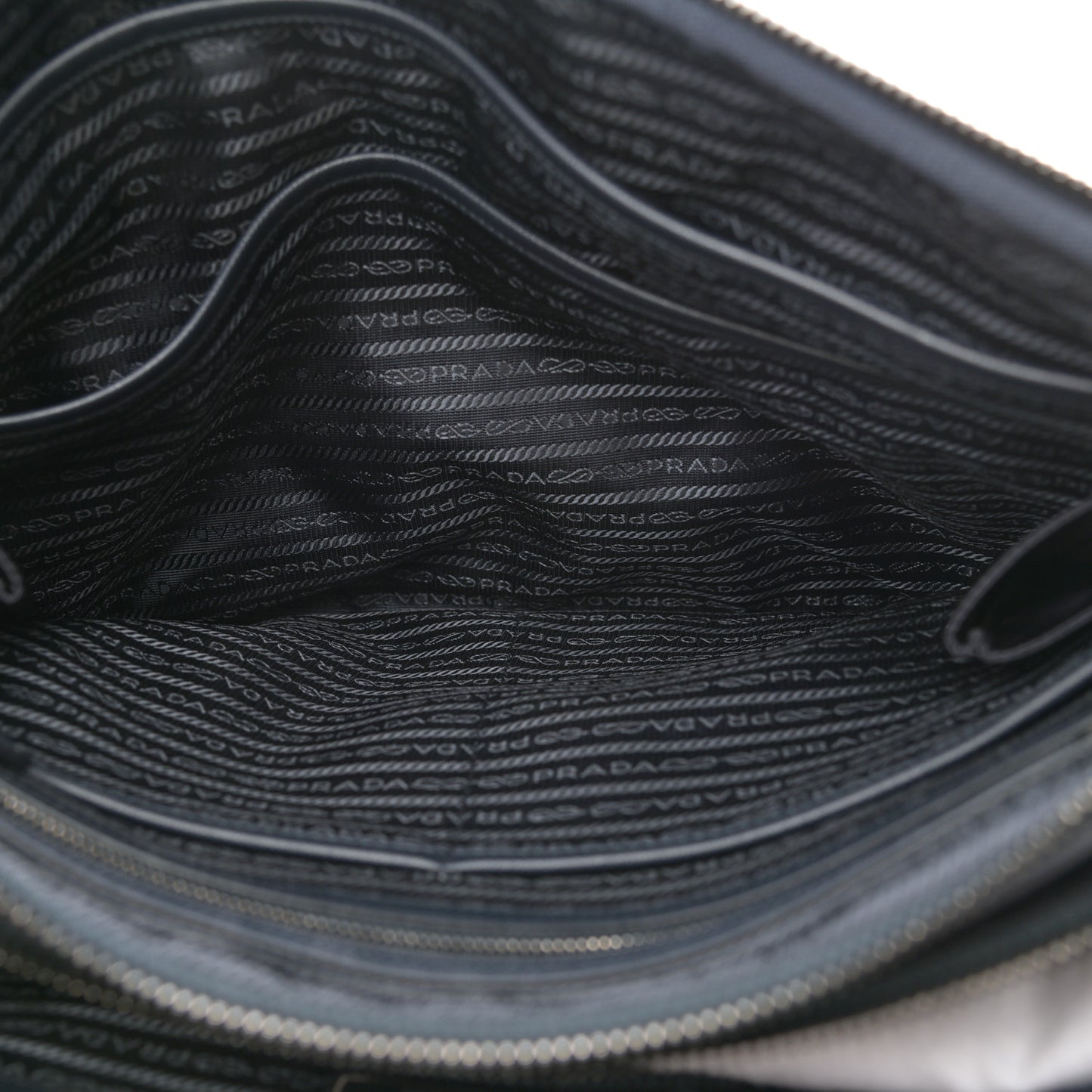 Tessuto Nylon Saffiano Briefcase Navy