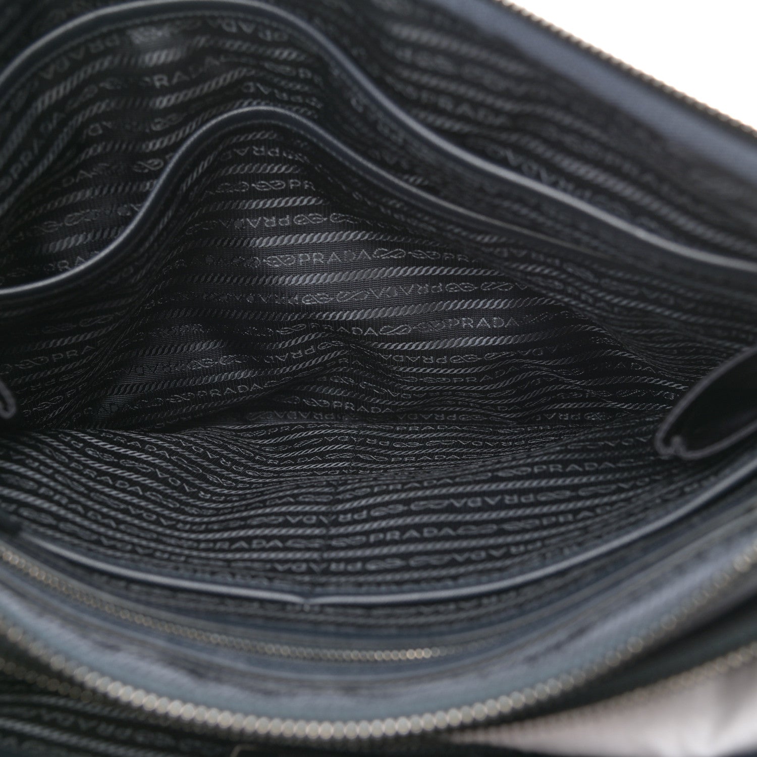 Prada Tessuto Nylon Saffiano Briefcase Navy 6 of 9