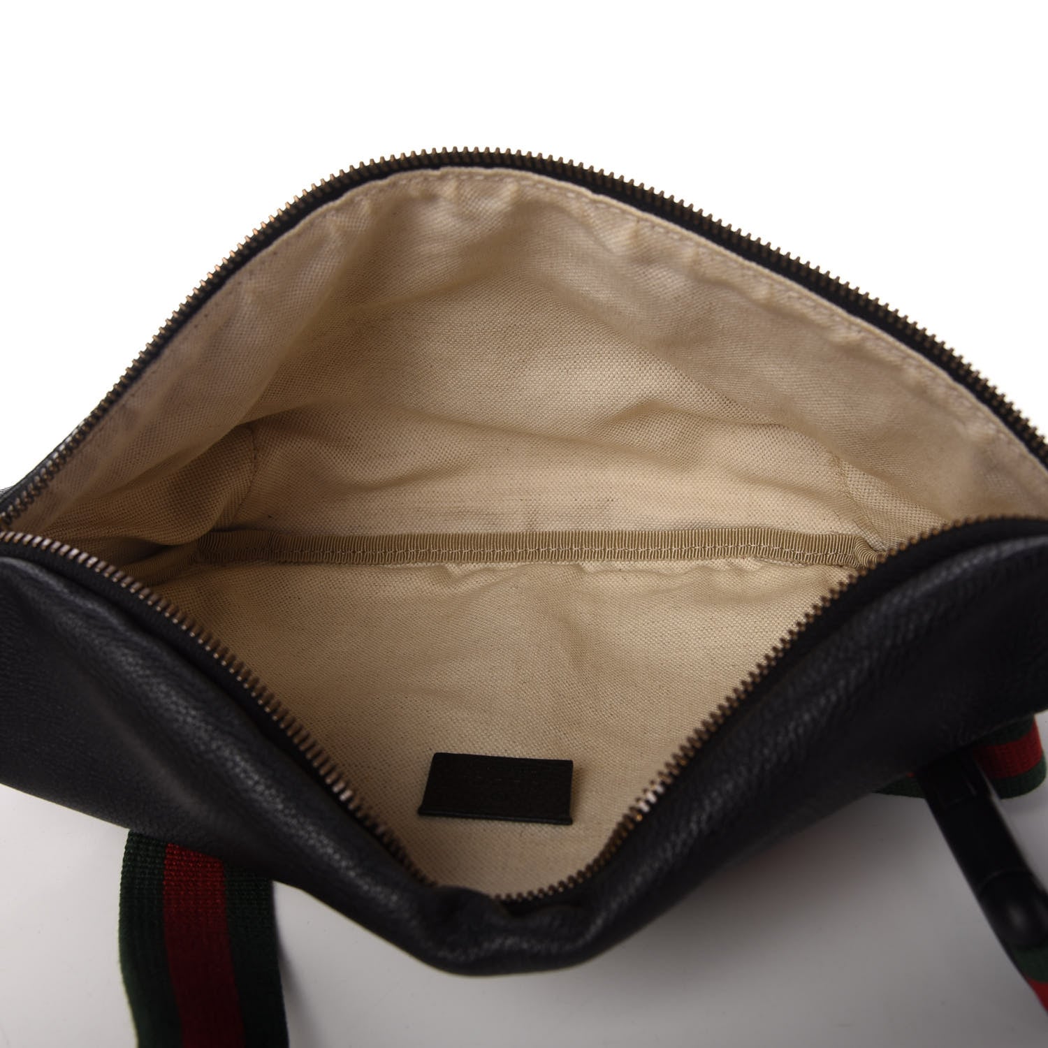 Gucci Grained Calfskin Logo Belt Bag Black 5 of 11