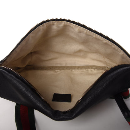 Gucci Grained Calfskin Logo Belt Bag Black 5 of 11