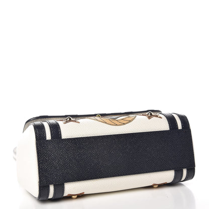 Dolce & Gabbana Dauphine Small Miss Sicily Anchor Satchel White Blue 5 of 9