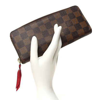 Louis Vuitton Damier Ebene Clemence Wallet Cherry 2 of 12