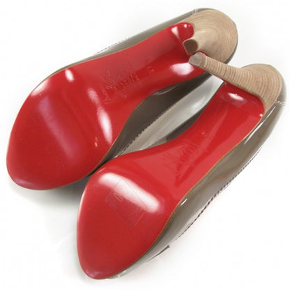 Christian Louboutin Patent Peniche Loafer Pumps 37.5 Gray 5 of 7