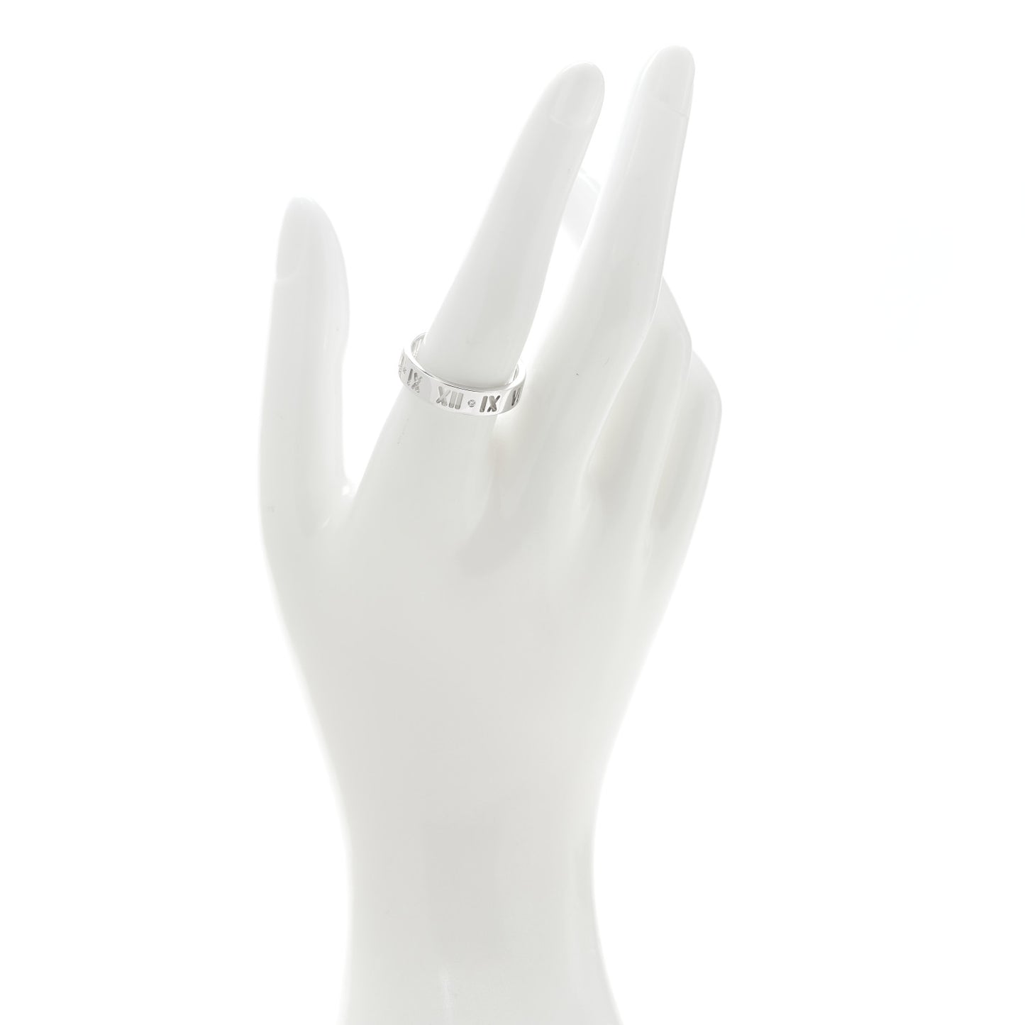 18K White Gold Diamond Atlas Pierced Ring 60 9