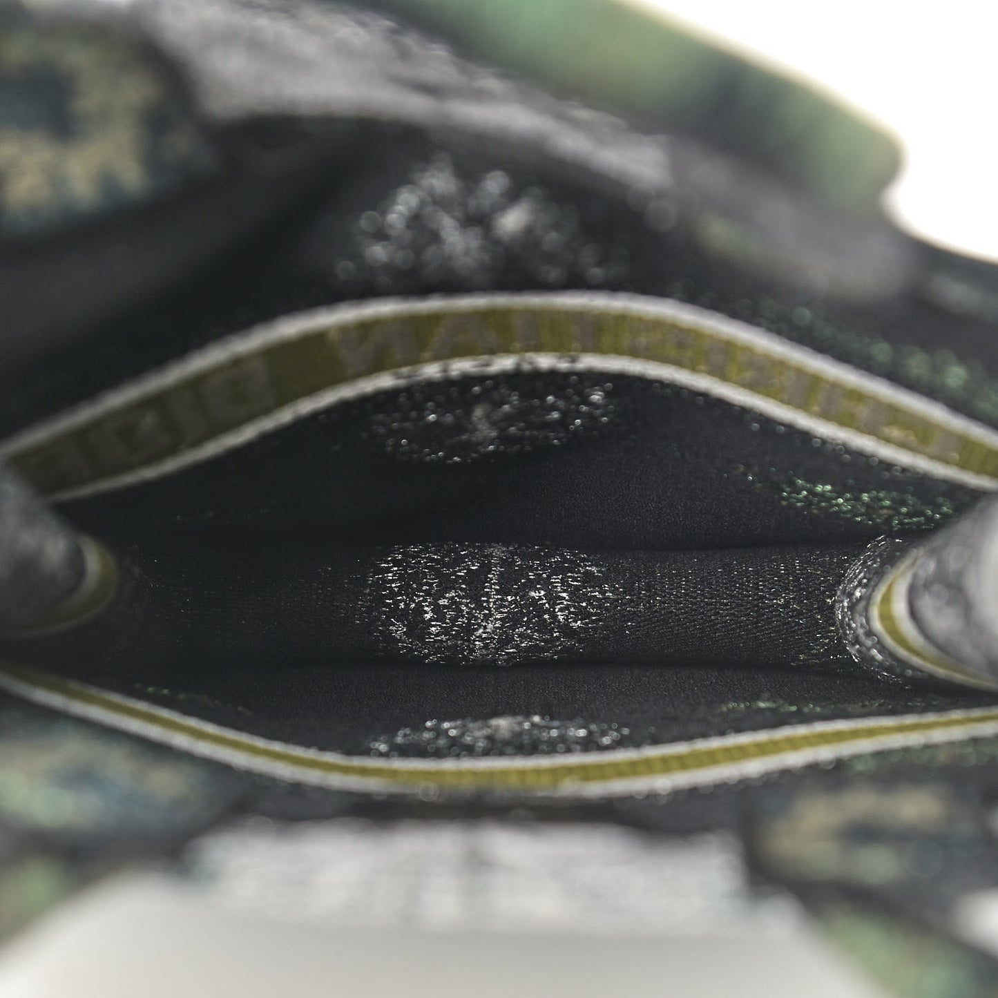 Canvas Tie And Dior Vertical Book Tote Green Multicolor