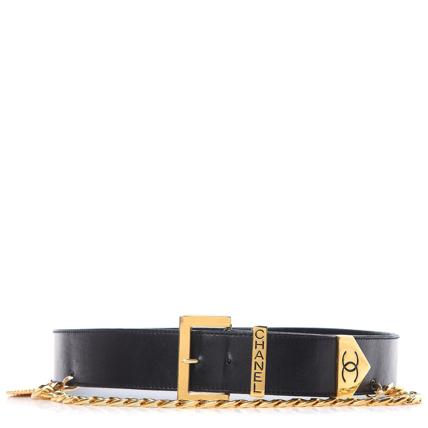 Lambskin Chain Belt 75 30 Black