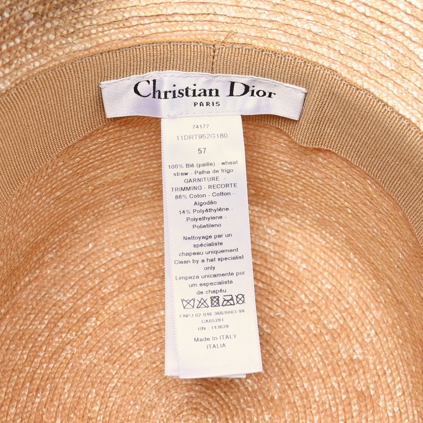 Straw Bucket Hat 57 Natural Rose Des Vents