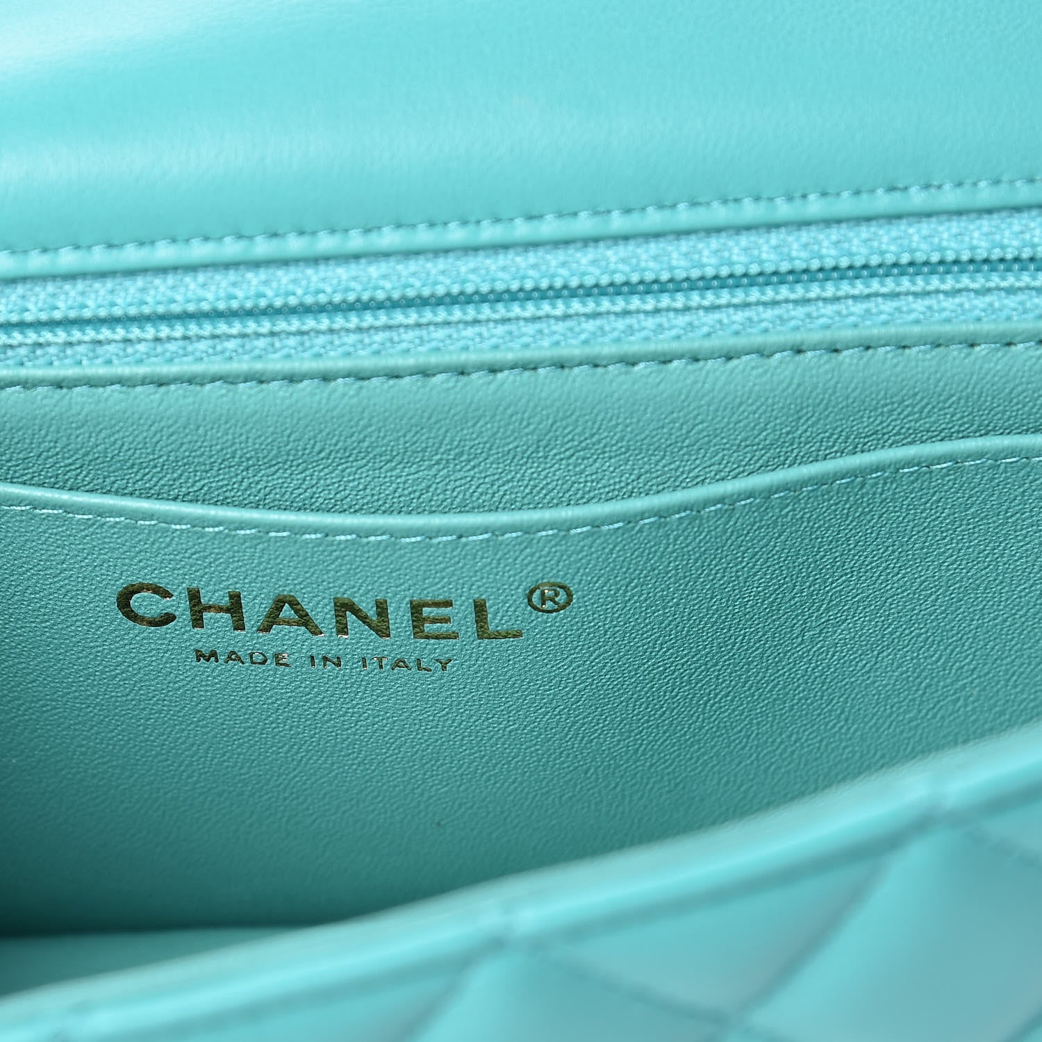 Chanel Lambskin Quilted Mini Rectangular Flap Green 6 of 10