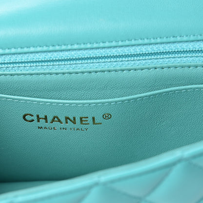 Chanel Lambskin Quilted Mini Rectangular Flap Green 6 of 10
