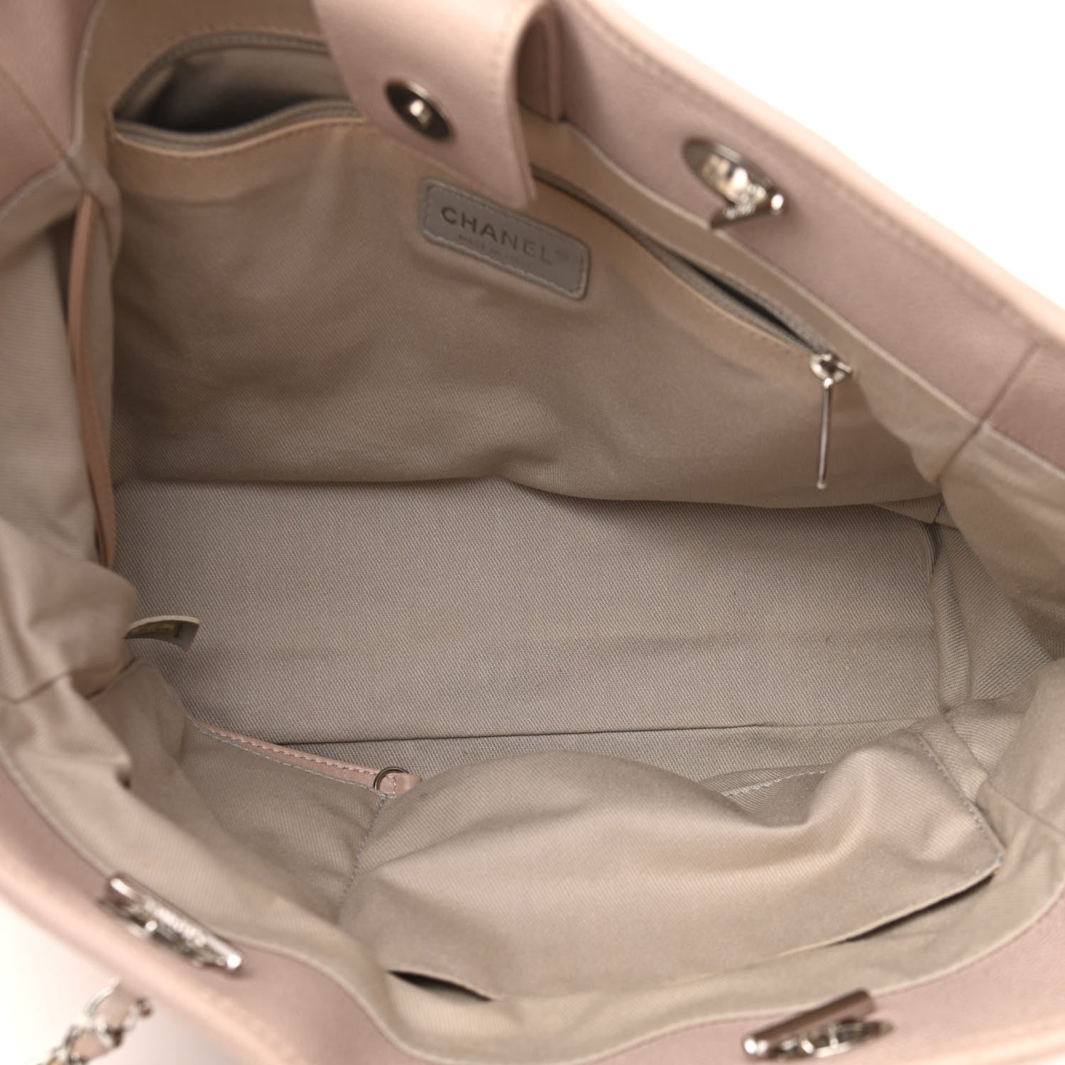 Chanel Glazed Calfskin Small Deauville Tote Light Pink 5 of 15