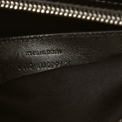 Saint Laurent Metallic   Metallic Calfskin Mixed Matelasse Triquilt Large Monogram Envelope Satchel Graphite 9 of 9