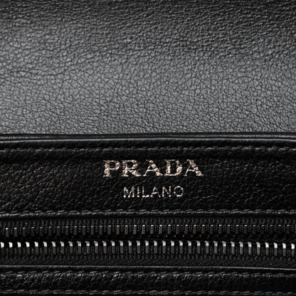 Prada Glace Calfskin Studded Crossbody Black 6 of 12