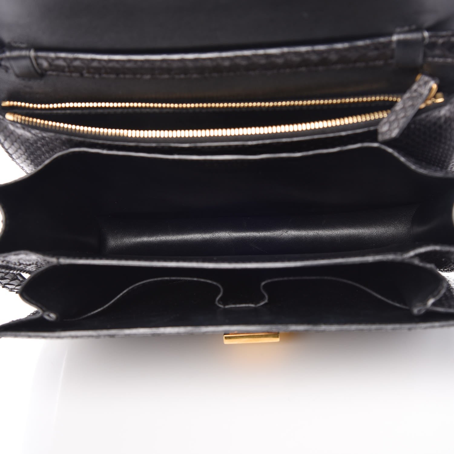 Celine Python Medium Classic Box Flap Bag Black 5 of 6