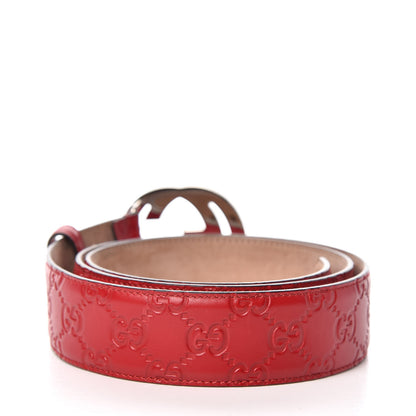 Gucci Guccissima Interlocking G 40mm Belt Red 3 of 7