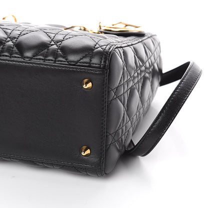 Christian Dior Lambskin Cannage Medium Lady Dior Black 8 of 8