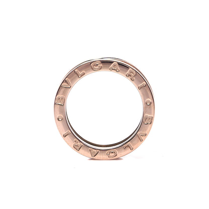 Bulgari 18K Rose Gold Black Ceramic B.Zero1 Two-Band Ring 50 5.25 6 of 7
