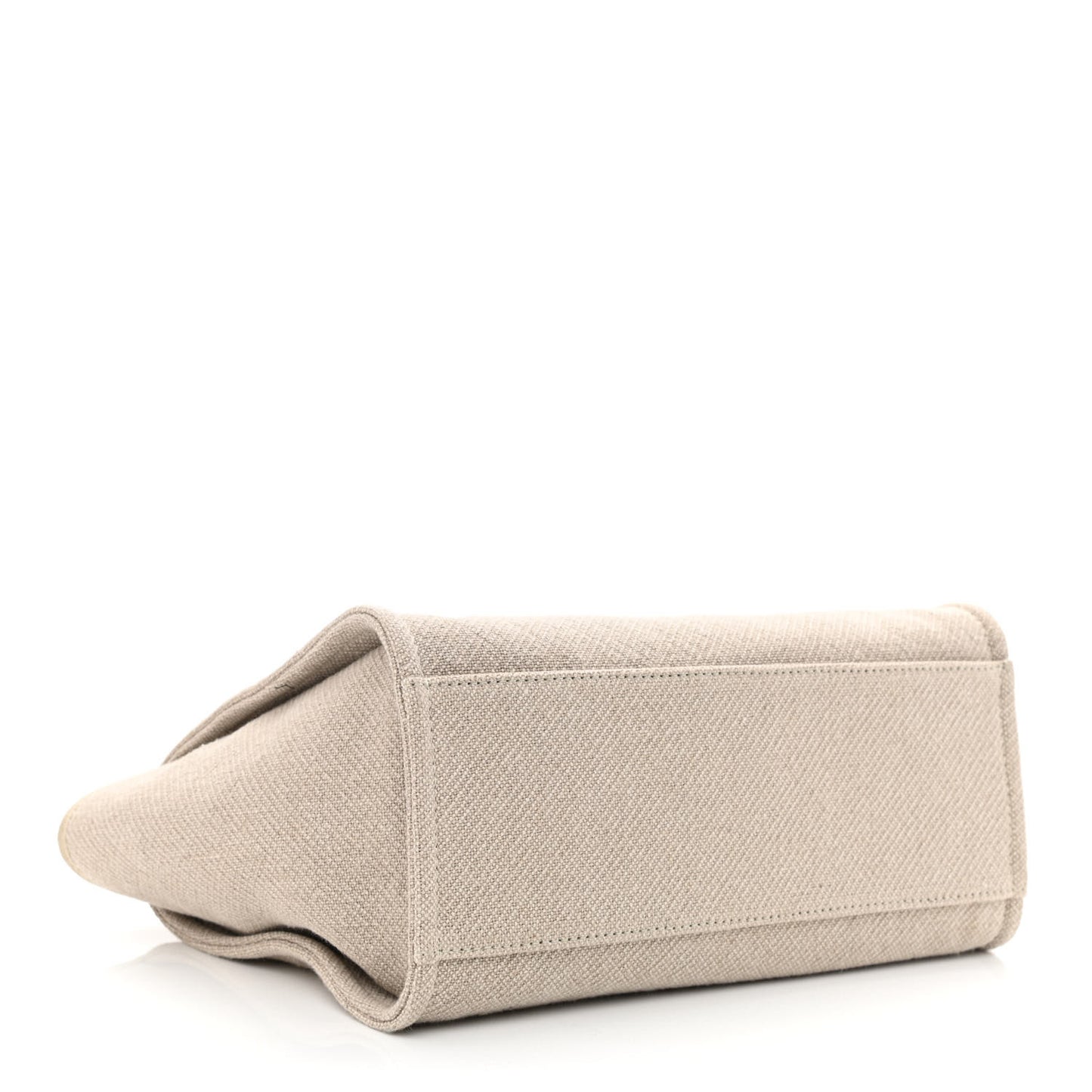 Mixed Fibers Small Deauville Tote Beige Black