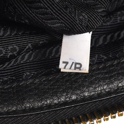 Prada Vitello Daino Shopping Satchel Black 7 of 8