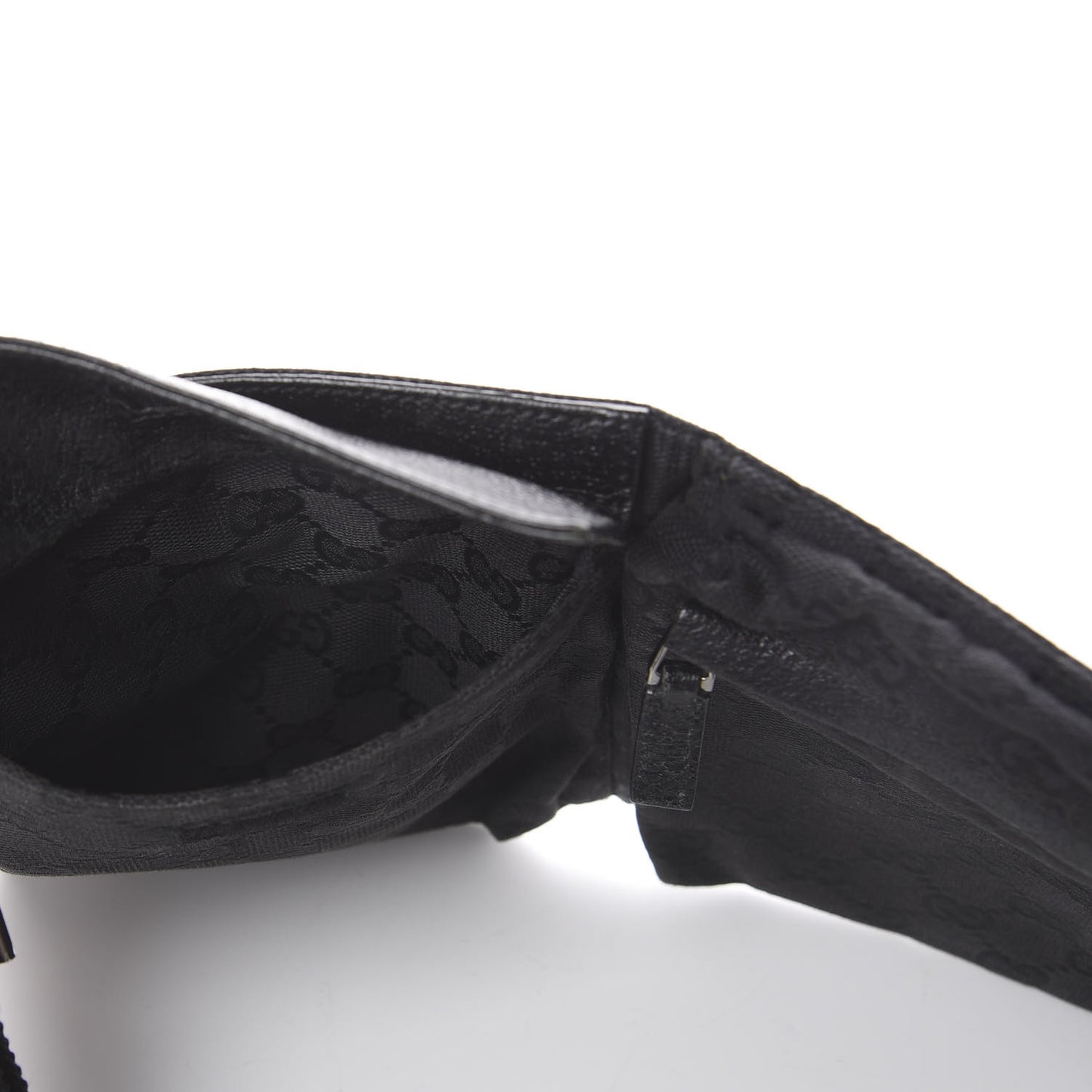 GG Monogram Double Pocket Belt Bag Black