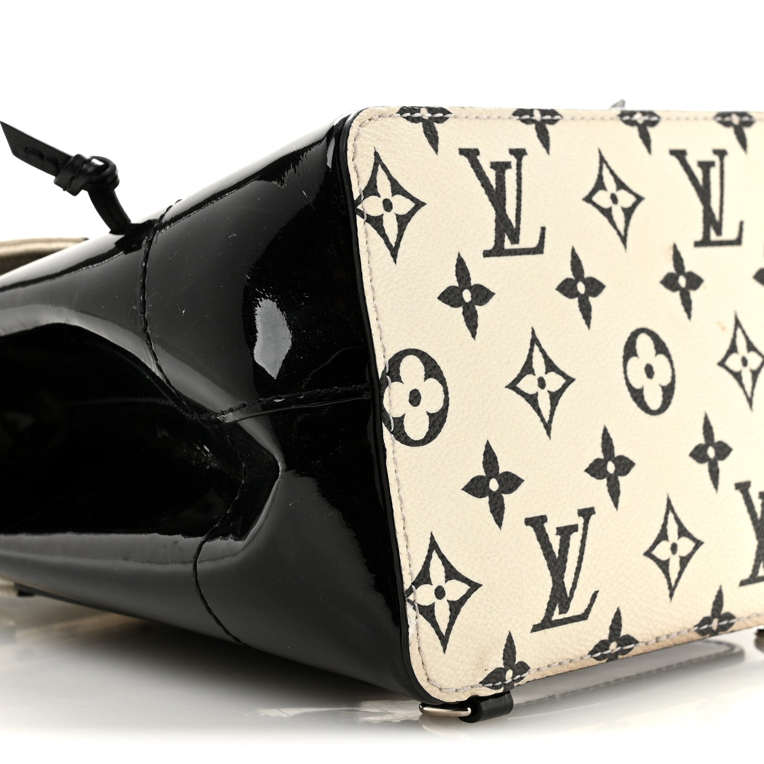 Louis Vuitton Patent Monogram Hot Springs Backpack Black White 9 of 15