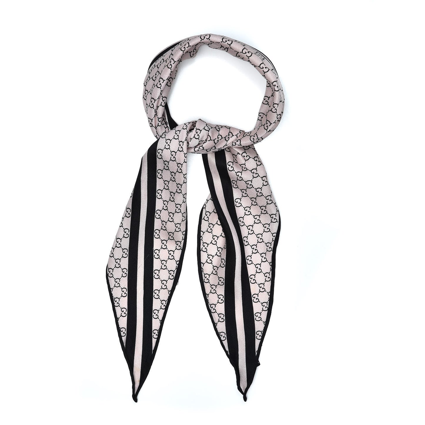 Silk Monogram Wrap Scarf Pink