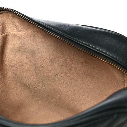 Gucci Calfskin Matelasse Small GG Marmont Chain Shoulder Bag Black 12 of 19