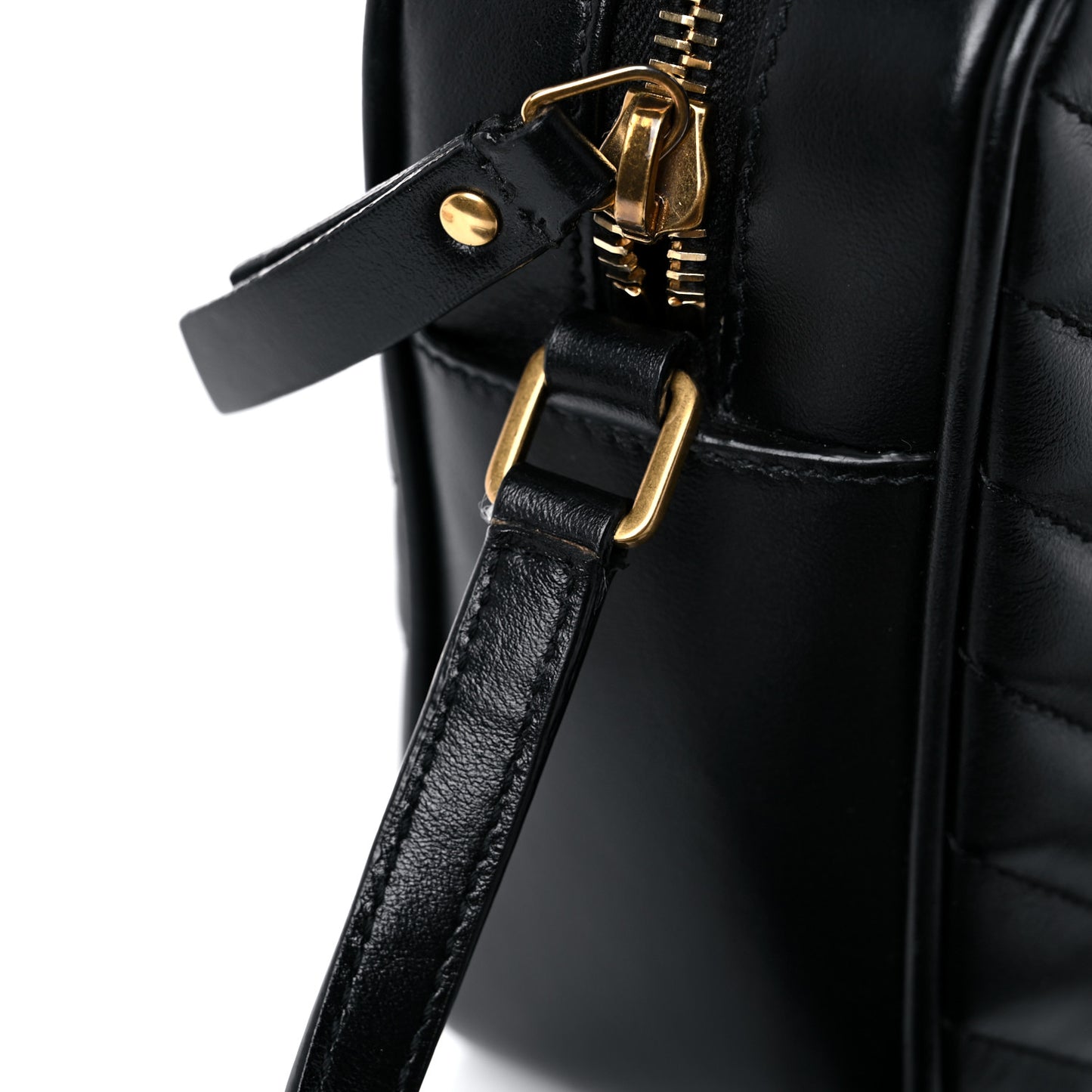 Calfskin Matelasse Monogram Lou Camera Bag Black