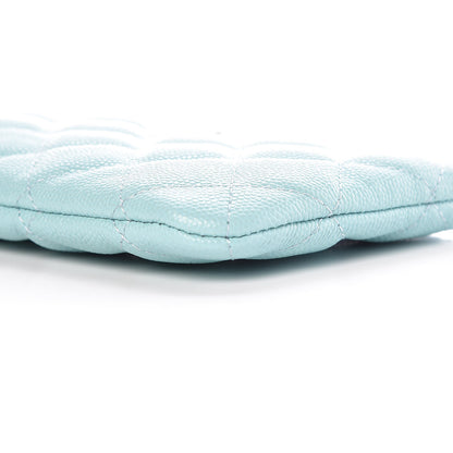 Chanel Caviar Quilted Small Cosmetic Case Light Blue 7 of 11