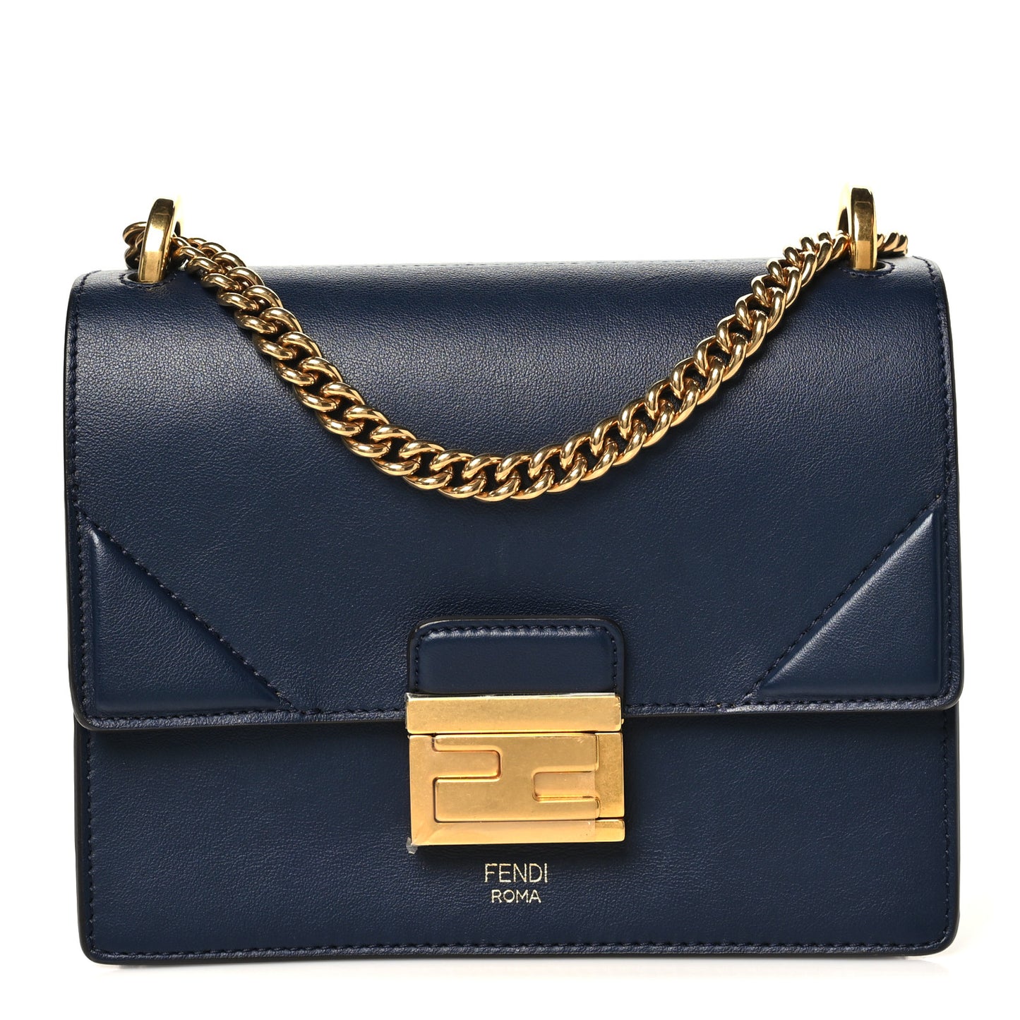 Vitello Grace Matte Small Kan U Shoulder Bag Midnight
