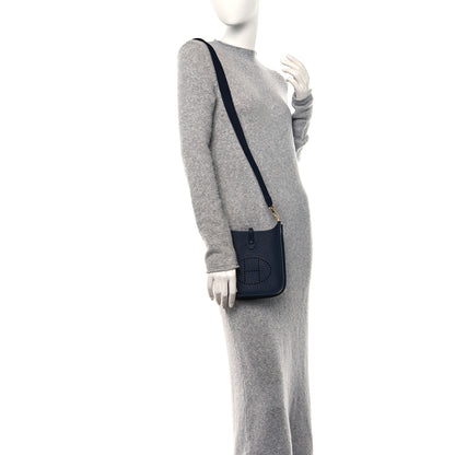 Hermes Taurillon Clemence Amazone Evelyne TPM Bleu Nuit Bleu Indigo 2 of 11