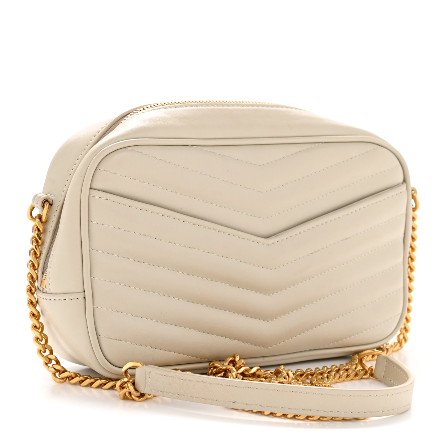 Calfskin Matelasse Monogram Mini Lou Camera Bag Crema Soft
