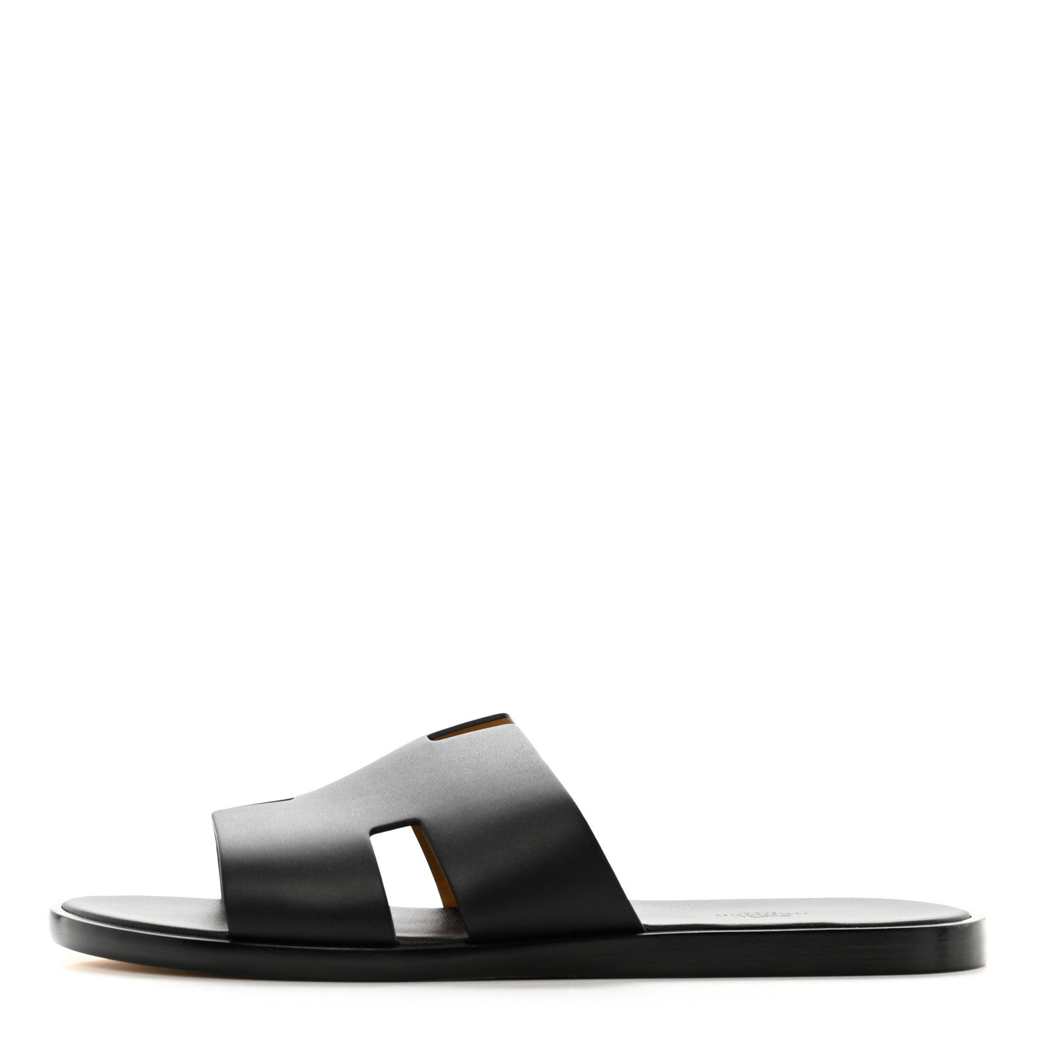 Hermes Calfskin Mens Izmir Sandals 43.5 Black 1 of 9