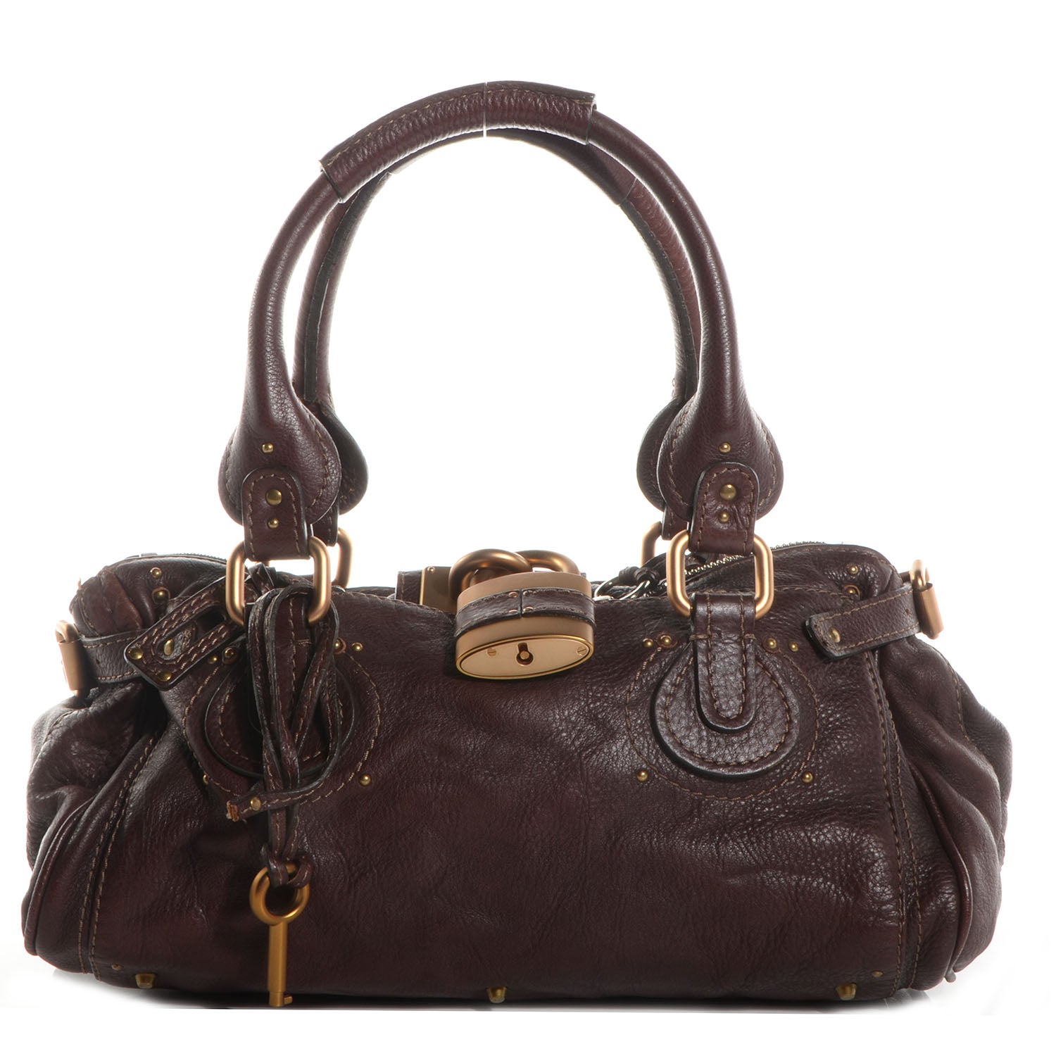 Chloe Leather Medium Paddington Satchel Chocolate 1 of 10