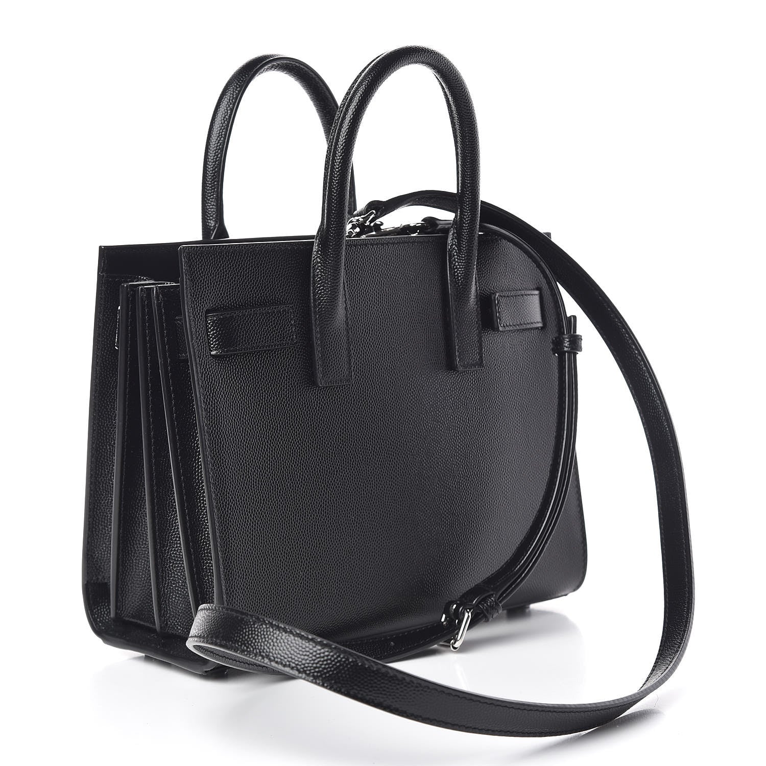 Saint Laurent Grained Calfskin Nano Sac De Jour Black 3 of 10